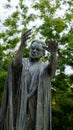 Picture of man at the The Monument to the French Declaration of the Rights of Man and of the Citizen in Paris, France. Royalty Free Stock Photo