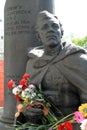 A monument to the frontline correspondents at the Central House of Journalists.