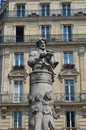 Monument to Gavarni, Paris closeup