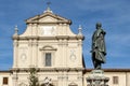 Monument to General Manfredo Fanti situated in front of San Marco Church at Piazza San Marco in central Florence, Italy Royalty Free Stock Photo