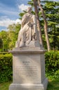 Monument to George Gordon Byron at the Villa Borghese gardens in Rome, Italy