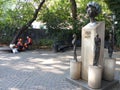 Monument to the actress Sofiko Chiaureli in a city park of Tbilisi in Georgia.