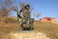 The monument to georgian artist Niko Pirosmani Mirzaani village, Georgia Royalty Free Stock Photo