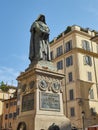 Monument to Giordano Bruno in Campo de Fiori square. Rome.