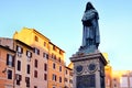 Monument to Giordano Bruno at Campo dei Fiori in central Rome Royalty Free Stock Photo