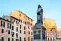 Monument to the Giordano Bruno in Campo dei Fiori in Rome Royalty Free Stock Photo