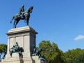 Monument to Giuseppe Garibaldi hero of the Roman Republic to the Gianicolo to Rome in Italy.