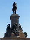 Monument to Giuseppe Garibaldi seen from behind to the Gianicolo to Rome in Italy. Royalty Free Stock Photo