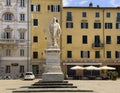 Monument to Giuseppe Garibaldi by Urbano Lucchesi in Lily Square in Lucca, Italy.