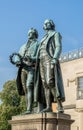 Monument to Goethe and Schiller in Weimar Royalty Free Stock Photo