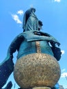 The monument to the Grand Prince of the Serbian Grand Principality from 1166 to 1196 Stefan Nemanja, the work of the Russian sculp Royalty Free Stock Photo