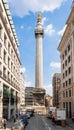 Monument to The Great Fire of London in 1666. London, UK Royalty Free Stock Photo