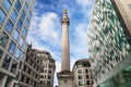 The Monument to the Great Fire of London Royalty Free Stock Photo