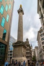 Monument to the Great Fire of London views in UK Royalty Free Stock Photo
