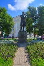 Monument to great Russian composer Tchaikovsky in Klin city
