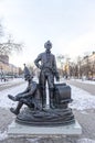 Monument to the great Russian Generalissimo Alexander Suvorov and his soldier