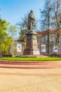 Monument To the great Russian poet Fyodor Tyutchev, a native of Bryansk. Bryansk, Russia-April 2018