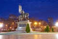 Monument to Grigoriy Zasekin on the Volga river Royalty Free Stock Photo