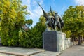 Monument to 1200 guardsmen. The first memorial, perpetuating the feat of Soviet soldiers who died in World War II, was opened on