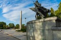 Monument to 1200 guardsmen. The first memorial, perpetuating the feat of Soviet soldiers who died in World War II, was opened on