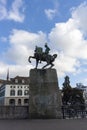 Monument to Hans Waldmann, who in 1483 held the post of burgomaster of Zurich Royalty Free Stock Photo