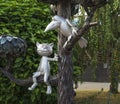 Monument to the hero of the cartoon `Kitten from Lizyukov Street` in the Northern district of Voronezh on Lizyukov Street.
