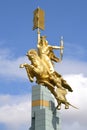 Monument to the hero of the folk epic `Dzhangar` Golden Horseman. Elista