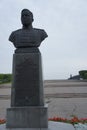 Bust of twice Hero of the Soviet Union Lieutenant-General A. P. Beloborodov in Irkutsk Royalty Free Stock Photo