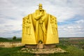 Monument to hetman Sagaidachny in Khotin Royalty Free Stock Photo