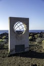 Monument to the historic zero meridian of El Hierro, Canary Island Spain