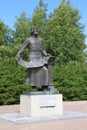 Monument to the historical personality Semyon Remezov in the Russian city of Tobolsk in Siberia