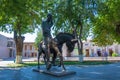 Monument to Hodja Nasreddin in Bukhara. Royalty Free Stock Photo