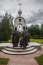 Monument to the Holy Prince Peter and Princess Fevronia in the Museum and exhibition complex. Patron saints of family, love and