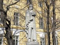 Moscow, Russia, March, 15, 2022. Monument to A.I. Herzen. Opened on December 10, 1922 by Sculptor N.A. Andreev; architect V.D. Kok