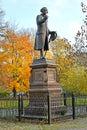 Monument to Immanuel Kant in autumn day. Kaliningrad