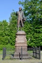 Monument to Immanuel Kant in bright spring day. Kaliningrad