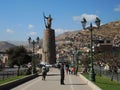 Monument to the Inca, Cusco, Peru. Royalty Free Stock Photo