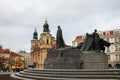 Monument to Jan Hus Royalty Free Stock Photo