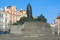 Monument to Jan Hus on Old Town Square in Prague, Czech Republic Royalty Free Stock Photo