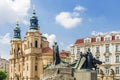 Monument to Jan Hus in the Old Town Square in Prague, Czech Republic . Opened in 1915 Royalty Free Stock Photo