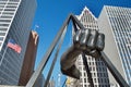 Monument To Joe Louis, `The Fist`, Hart Plaza, Detroit, Michigan Royalty Free Stock Photo