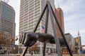 The Monument to Joe Louis, known also as The Fist at Detroit's Hart Plaza. Detroit, Michigan, USA Royalty Free Stock Photo