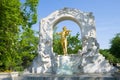 Monument to Johann Strauss in the city park. Vienna Royalty Free Stock Photo