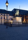 Monument to Johann Wilhelm II and the Town Hall of Dusseldorf