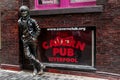 Monument to John Lennon in Liverpool, UK