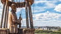 Monument to Jules Verne and the Balloon in Nizhny Novgorod, Russia on the bank of the Oka Royalty Free Stock Photo