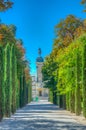 The Monument to King Alfonso XII is located in Buen Retiro Park, Madrid, Spain Royalty Free Stock Photo