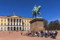 Monument to king Carl XIV Johan Royalty Free Stock Photo