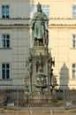 Monument to King Charles IV near Charles Bridge in Prague, Czech Republic Royalty Free Stock Photo