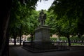 The monument to the king Louis at place de Vosges, Paris, France